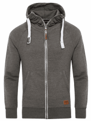 Yazubi Herren Sweatjacke Hoodie mit Reißverschluss Jacob XS Grau (Tornado 183907) Angebot bei HelloDeals