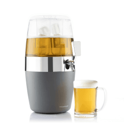 InnovaGoods® Bierspender 4L Getränkespender Bier Ball mit Kühlmittel Bierspender grau 22x41,7x26,5cm, Durchsichtig Angebot bei HelloDeals