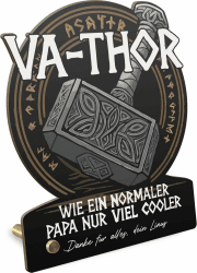 Papa Geschenk Vathor Holzbild - Vatertagsgeschenk für Papa von Baby, Vater Tochter Geschenkidee, Vatertagsgeschenk personalisiert, Vater Geschenke, Geschenkidee Dad, Erster Vatertag Geschenk, Thor Angebot bei HelloDeals