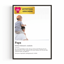 GiveSmiles Vatertagsgeschenk für Papa — Personalisiertes Papa geschenk geburtstag – Liebesbeweis für deinen Vaterstag Geschenk deinem eigenen Bild – Personalisierte Geschenke zum Geburtstag Papa Definition Angebot bei HelloDeals