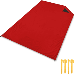 gipfelsport Picknickdecke - Outdoor Picknick Decke I Stranddecke, wasserdicht, waschbar, sandfrei I 200x140cm groß I rot Angebot bei HelloDeals