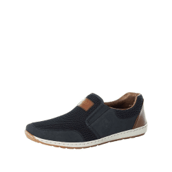 Rieker Herren Slip-On Sneaker 08869, Männer Halbschuhe 43 EU Blau 14 Angebot bei HelloDeals