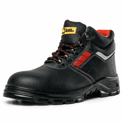 BLACK HAMMER Sicherheitsstiefel Herren S3 SRC Stahlkappe Arbeitsschuhe Knöchelhoch Leder Sicherheitsschuhe 44 EU Schwarz Angebot bei HelloDeals