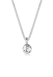 Elli Damen Halskette Basic Solitär mit Kristall 45 cm Silber Angebot bei HelloDeals