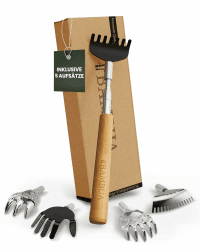 BAMBUA Rückenkratzer Ausziehbar - [Inklusive 5 Aufsätze] - Geschenke für Männer - Für Wohltuende Kratzgefühle - Mühelos jede Stelle erreichen - Premium Rückenkratzer Set - Vatertagsgeschenk für Papa Angebot bei HelloDeals