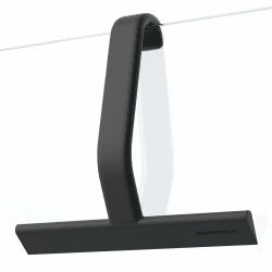 dancemoon JustHang Duschabzieher, einteiliger Softtouch-Silikon-Abzieher Dusche mit integriertem Haken, streifenfreies Abziehen ohne Quietschen, für Duschwand und Fenster, 25 cm, Schwarz Angebot bei HelloDeals