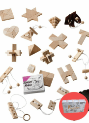 GICO Knobelspiel Klassiker Sets - Diverse Mitgebsel - 16 Spiele einzeln verpackt incl Lösung Geduldspiele Geschicklichkeitsspiele Puzzlespiel Knobelspiele (Set 4) 16-er Angebot bei HelloDeals