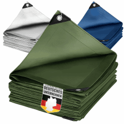 KARAT Abdeckplane 240g/m² wasserdicht 10x12m Grün Allzweckplane für Schutz vor Witterung - Top geeignet für Gartenbereich - UV-stabil beidseitig beschichtet, wasserfest und abwaschbar 10 x 12 m Grün 240g/M² Angebot bei HelloDeals
