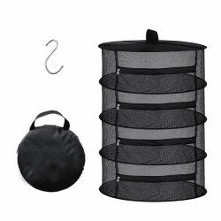 Desy & Feeci Tockennetz Kräuter 4-lagiger Hängendes Kräuter Trockengestell Trockennetz mit Reißverschlüssen, Schwarz, 60x80cm 4 Tier Schwarz Angebot bei HelloDeals