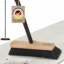 Hausfelder Besen mit Stiel, Haushaltsbesen & Zimmerbesen 30cm breit, Holz Kehrbesen mit weichen Borsten für Innen, Stubenbesen Indoor schwarz 30cm Besen 1 x Besen 30cm Angebot bei HelloDeals