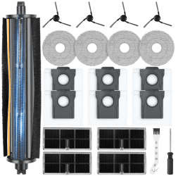 TriCut-Bürste Zubehör für Dreame L10s Ultra Gen 3 / L50 Ultra AE / X40 Ultra Complete / L40 Ultra / X40 Master/Mova P50 Pro Ultra, 6 Staubbeutel 4 Seitenbürsten 4 Wischtücher 4 Filter 1 Hauptbürste Tricut Bürste Zubehör Angebot bei HelloDeals