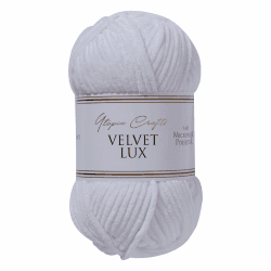 Utopia Crafts Velvet Lux Chenille-Garn, superweich, grob, zum Stricken und Häkeln, 100 g – 110 m, Weiß White Angebot bei HelloDeals
