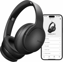 DOQAUS Kopfhörer Kabellose Bluetooth, Bluetooth 5.4 Bluetooth-Kopfhörer Over Ear, 90 Std. Akku, App Steuerung & 9 EQ Modi, HiFi Stereo Sound mit Bass, mit Mikrofon für Arbeit, Reisen & Alltag, Schwarz Angebot bei HelloDeals