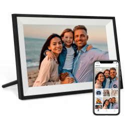 Humblestead Digitaler Bilderrahmen 10,1 Zoll 32GB WiFi Elektronischer Bilderrahmen 1280x800 HD intelligenter Touchscreen, Automatische Drehung, mühelose Fernkonfiguration über die AiMOR-App, Schwarz 10.1 IN Black Angebot bei HelloDeals