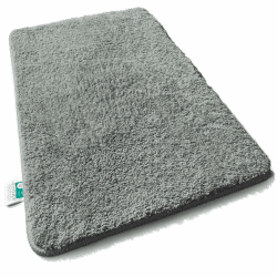 casa pura Badematte 50 x 60 cm grau weicher, Flauschiger Badezimmerteppich in Shaggy Optik, Badvorleger rutschfest waschbar, Duschvorleger, Teppich Fußmatte für Badezimmer, Dusche, Sky Soft Angebot bei HelloDeals