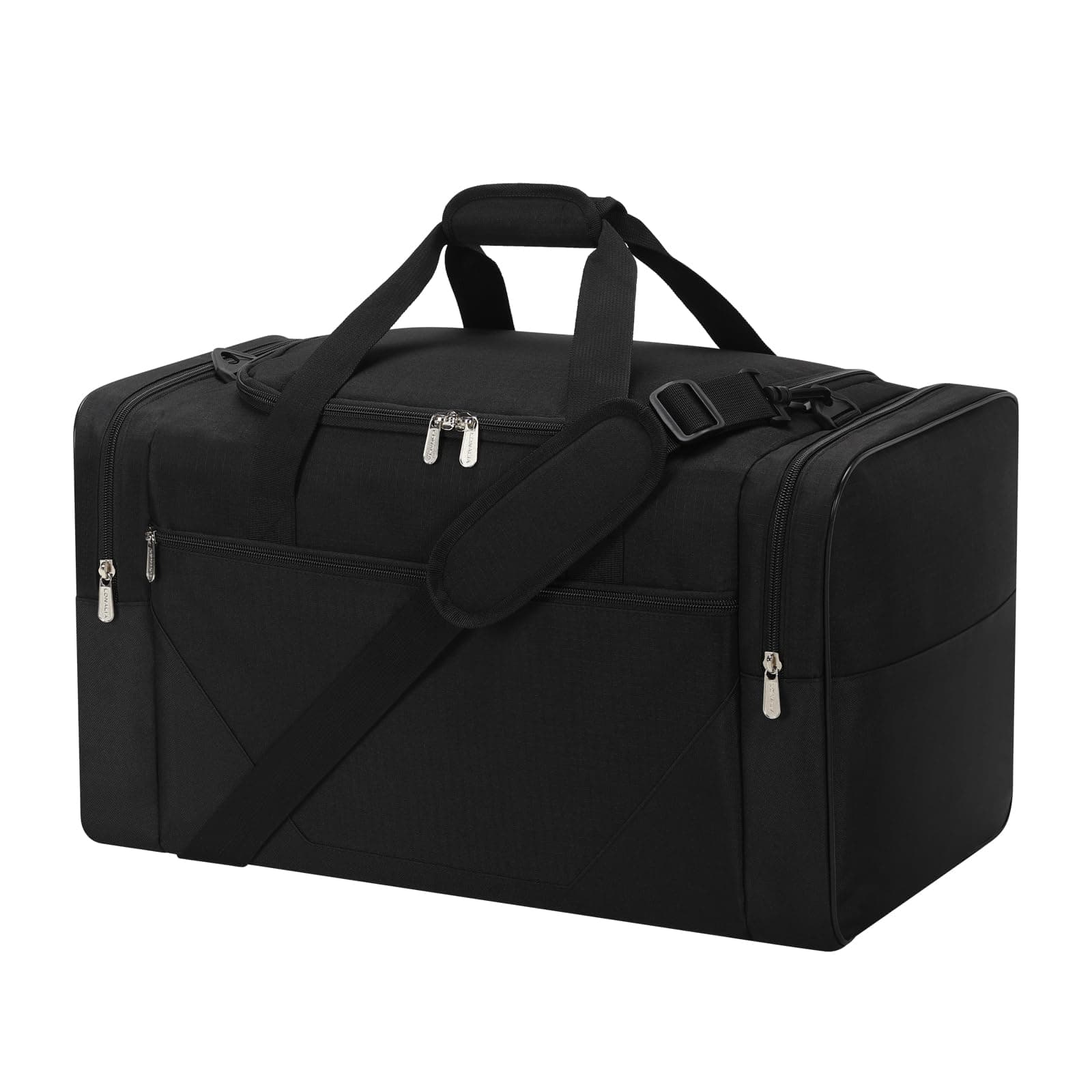 Sporttasche 45L - 53 * 28 * 30.5 cm Reisetasche mit Vielen Fächern für Gym, Weekend & Kurztrips - Schwarz Schwarz 45L Angebot bei HelloDeals