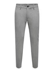 Only & Sons Male Chino Hose ONSMARK Slim Fit Jeans 33W / 32L Light Grey Melange Angebot bei HelloDeals