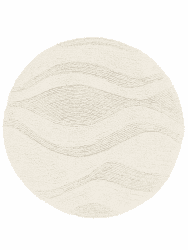 RugVista Breeze, Badematte, Moderne Teppiche, Ø 150 cm, Rund, Mittlerer Stapel, Wohnzimmer, Schlafzimmer, Diele, Maschinenwäsche, Weiß 150 cm (Rund) Weiß Angebot bei HelloDeals
