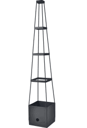 Spetebo Tomaten Rankhilfe im Pflanztopf - 150 x 25 cm - Anwuchshilfe mit Bewässerungsboden - Pflanz Turm Topf Rankgewächs Gartenspalier Rankkasten Angebot bei HelloDeals