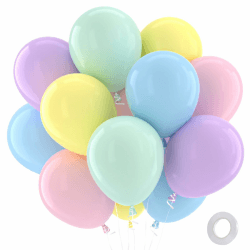 QIFU Luftballons Pastell - 100 Stück Luftballons Pastellfarben, Helium Ballons Pastell Bunte mit Macaron Ballons Rosa Blau Grün für Geburtstag Verlobung Babyparty Hochzeit Party Dekoration, 12 Zoll Angebot bei HelloDeals