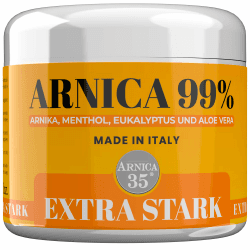 Arnica 35 – Arnika Gel 99% Extra Stark, Kühleffekt, 500 ml, Lindert Müde Muskeln und Gelenke, Beruhigend und Entspannend, Mit Menthol, Eukalyptus und Aloe Vera, Made in Italy Angebot bei HelloDeals