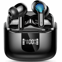 Ordtop Bluetooth Kopfhörer, 2026 Kopfhörer Kabellos Bluetooth 5.4, 50Std Tiefer Bass 6D-Stereo, ENC Noise Cancelling Wireless Earbuds, USB-C in Ear Ohrhörer, IP-X7 Wasserdicht Headphones iOS Android A-Schwarz PRO Angebot bei HelloDeals
