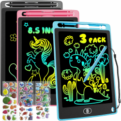 3 Pack LCD Schreibtafel 8,5 Zoll, Buntes LCD Writing Tablet, Löschbarer Wiederverwendbarer Grafiktablett Zeichenbrett Geschenk für Kinder 2 3 4 5 6 7 Jahre - Blau, Schwarz, Rosa Angebot bei HelloDeals