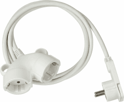 Brennenstuhl Qualitäts-Kunststoff-Verlängerungskabel mit Flachstecker (Verlängerungskabel flach für innen mit 3m Kabel, Strom-Verlängerungskabel mit Doppelsteckdose, 2-Fach Verlängerungskabel) weiß 3m Single Angebot bei HelloDeals