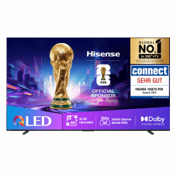 Hisense 100E7Q PRO Fernseher, 100 Zoll, 4K UHD QLED, Smart TV, 144Hz Game Mode, Filmmaker Mode, AMD FreeSync Premium, AI HDR Upscaler, Built-in Subwoofer, Sprachsteuerung, 2025 100 Zoll E7 Pro 144 Hz 2025 Angebot bei HelloDeals