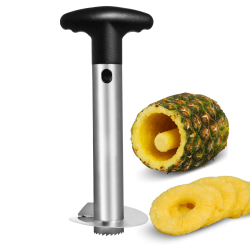 Asdirne Ananas Schäler, Ananas Schneider mit Edelstahlklinge in Lebensmittelqualität und ABS-Griff, Ananasschäler, 24 cm, schwarz. One Angebot bei HelloDeals