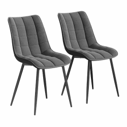 WOLTU Esszimmerstühle 2er Set, für Wohnzimmer Küche Esszimmer, Küchenstühle gepolstert mit Rückenlehne, Sitzfläche aus Samt, mit Metallbeinen, bis 150 kg belastbar,Dunkelgrau Dunkelgrau 2er Set Angebot bei HelloDeals