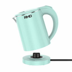 Reisewasserkocher 500ML Wasserkocher Klein, Edelstahl-Teekanne, Sockel mit Aufbewahrungsfunktion für das Netzkabel, Mini Camping Wasserkocher mit 600W für Reisen Camping Wohnwagen oder Unterwegs(Grün) Hellgrün​ Angebot bei HelloDeals