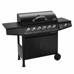TAINO BASIC BBQ Gasgrill Grillwagen Edelstahl-Brenner + Seitenkocher Grill (BASIC 6+1 Gasgrill) Angebot bei HelloDeals