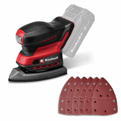 Einhell Akku-Multischleifer TE-OS 18/150-2 Li Power X-Change (18 V, 24000 U/min, 2 mm Schwingkreis, Staubfangbox, Staubabsaugadapter, inkl. 6x Schleifpapier, ohne Akku) neues Modell Angebot bei HelloDeals