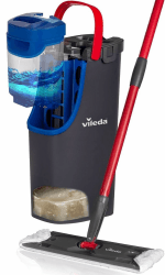 Vileda H2PrO Bodenwischer | 100% Trennung von Frisch- und Schmutzwasser | Wassersparendes Design | Einhandbedienung | Kompakte Aufbewahrung | Ergonomischer Griff | Mikrofaser | Comfort-Pack Flacher Wischmopp Angebot bei HelloDeals