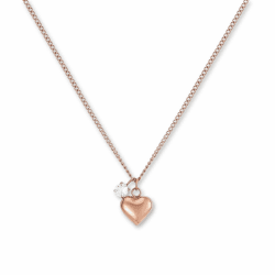 GD GOOD.designs Herzkette mit Zirkonia Kettenanhänger | Elegante Kette aus 316L Edelstahl in 18K Gold, Roségold oder Silber | Verstellbare Halskette für Damen (42-47 cm) Angebot bei HelloDeals