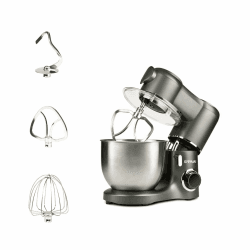 G3 Ferrari G20149 Küchenmaschine Pastaio, 1800 Watt (max), 7 Liter Fassungsvermögen, 6 Geschwindigkeiten, Edelstahlschüssel, inkl. Zubehör, einfacher Knethaken, Anthrazitgrau Angebot bei HelloDeals