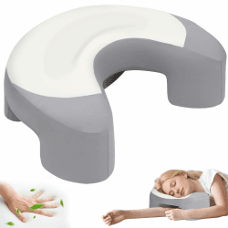XIAPIA Seitenschläferkissen mit Armloch & Seidigem Kühlbezug – Memory Foam Nackenkissen für Druckentlastung, Ergonomisches Kopfkissen mit Eisseide-Gewebe für Schulter & Arm Angebot bei HelloDeals