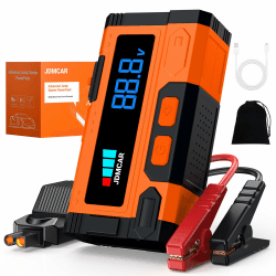 Starthilfe Powerbank für Pkw 8000A-JDMCAR Auto Starthilfe Powerbank, Jumper Starter Powerbank mit LCD Bildschirm & LED Taschenlampe, Autobatterie Booster-Upgrade JM07 Angebot bei HelloDeals