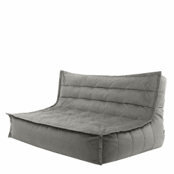 Icon Kota XXL Sitzsack Sofa für Erwachsene, Dunkelgrau, Flauschiger Samtstoff, 2-3 Sitzer, Bequemer Bean Bag Sofa mit Füllung, Relaxsessel, Lounge, Wohnzimmer Möbel Kohlengrau Sitzsack Sofa Angebot bei HelloDeals