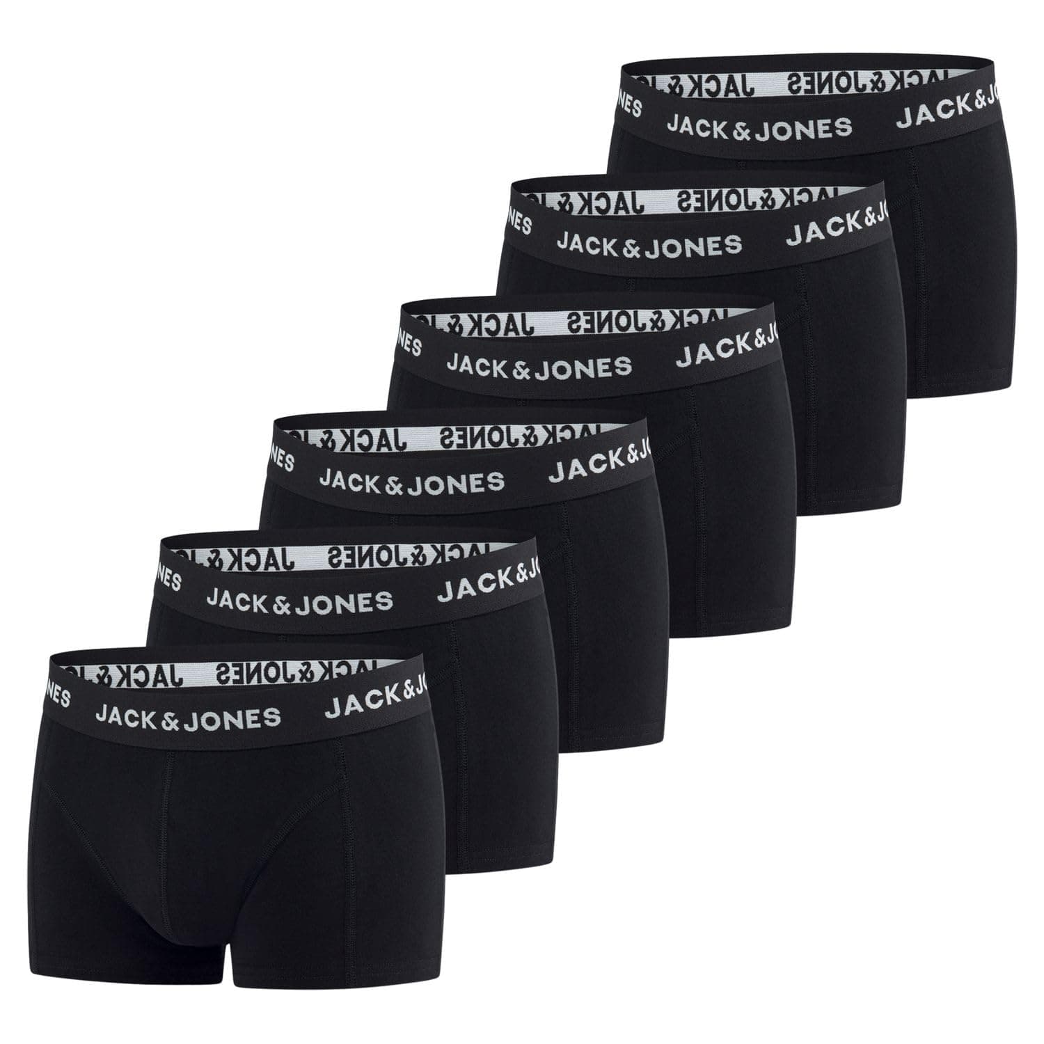 JACK & JONES Boxershorts Herren 6er Pack Basic Trunks Boxer Stretch Unterhosen Unterwäsche Retroshorts Set Baumwolle Schwarz Rot Grün Blau Grau S M L XL XXL 3XL 4XL 5XL 6XL 7XL 8XL 5XL Pack 6 Angebot bei HelloDeals