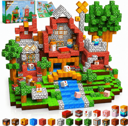 Goody King Magnetische Bausteine 150 Teile Magnetbausteine Set Bibliothek im Tal - Kreatives Bauspielzeug als Geschenk für Kinder ab 5 6 7 8 9 Jahre, Inspiriert von Klassischen Konstruktionsspielen Angebot bei HelloDeals