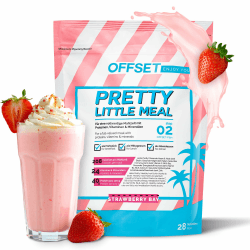 OFFSET Nutrition Abnehm Shake Strawberry Bay [nur 208 KCAL pro Shake] - 28 Portionen | Mahlzeitersatz | Diät Shake mit 24 Vitaminen & Mineralien | Glutenfreie Trinkmahlzeit Angebot bei HelloDeals