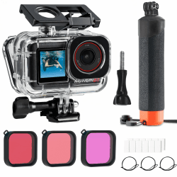 FitStill 60M/196FT Wasserdichtes Gehäuse für DJI Osmo Action 5 Pro/4/3, Tauchset mit wasserdichtem Gehäuse, Auftriebsgriff und Tauchfilter für Unterwasseraufnahmen Angebot bei HelloDeals