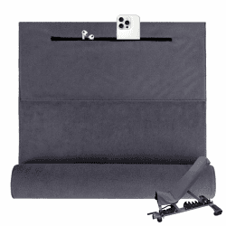Flow fire Fitness Handtuch I 120x50cm I Mikrofaser Sporthandtuch mit Reißverschlusstasche für Fitnessstudio und Training Grau L120 x B50cm Angebot bei HelloDeals