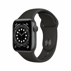 Apple Watch Series 6 (GPS, 40MM) Aluminiumgehäuse Space Grau mit Schwarz Sportarmband (Generalüberholt) 40 mm Space Gray Aluminiumgehäuse mit schwarzem Sportarmband Angebot bei HelloDeals