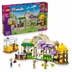 LEGO Friends Pflanzencafé und Blumenkiosk - Spielzeug mit 4 Minifigur, 1 Katzenfigur, Straßenbahn und Küchenzubehör - Gebäck, Tassen & Teekanne – Geburtstagsgeschenk für Mädchen ab 9 Jahren – 42671 Angebot bei HelloDeals