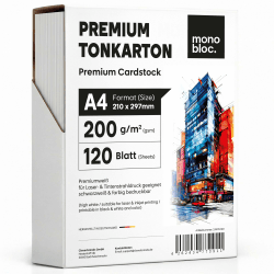120 Blatt Papier 200g/m² Weiß Matt, PREMIUM PAPIER Reinweiß DIN A4-21 x 29,7 cm - Dicker Tonkarton zum Drucken für Laserdrucker & Tintenstrahl - Fotopapier - Beidseitig bedruckbar Angebot bei HelloDeals