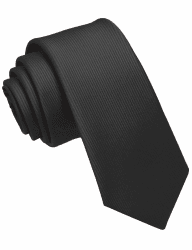JEMYGINS Schmale Herren Krawatte einfarbig 6cm Schwarz Angebot bei HelloDeals