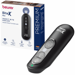 Beurer BiteX Max Deep Black Insektenstichheiler mit größerer Heizfläche, Mückenstich Hitzestift zur Behandlung von Insektenstichen- und bissen, elektronischer Stichheiler, mit Licht und Akku 9,8 x 3,5 x 2,1 cm Angebot bei HelloDeals